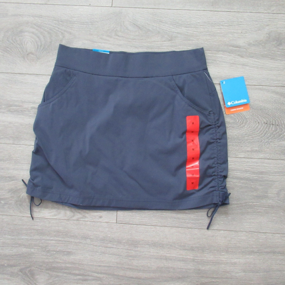 Columbia Skort M Nocturnal Blue Omni-Shield Active Pullon Stretch Waist NWT